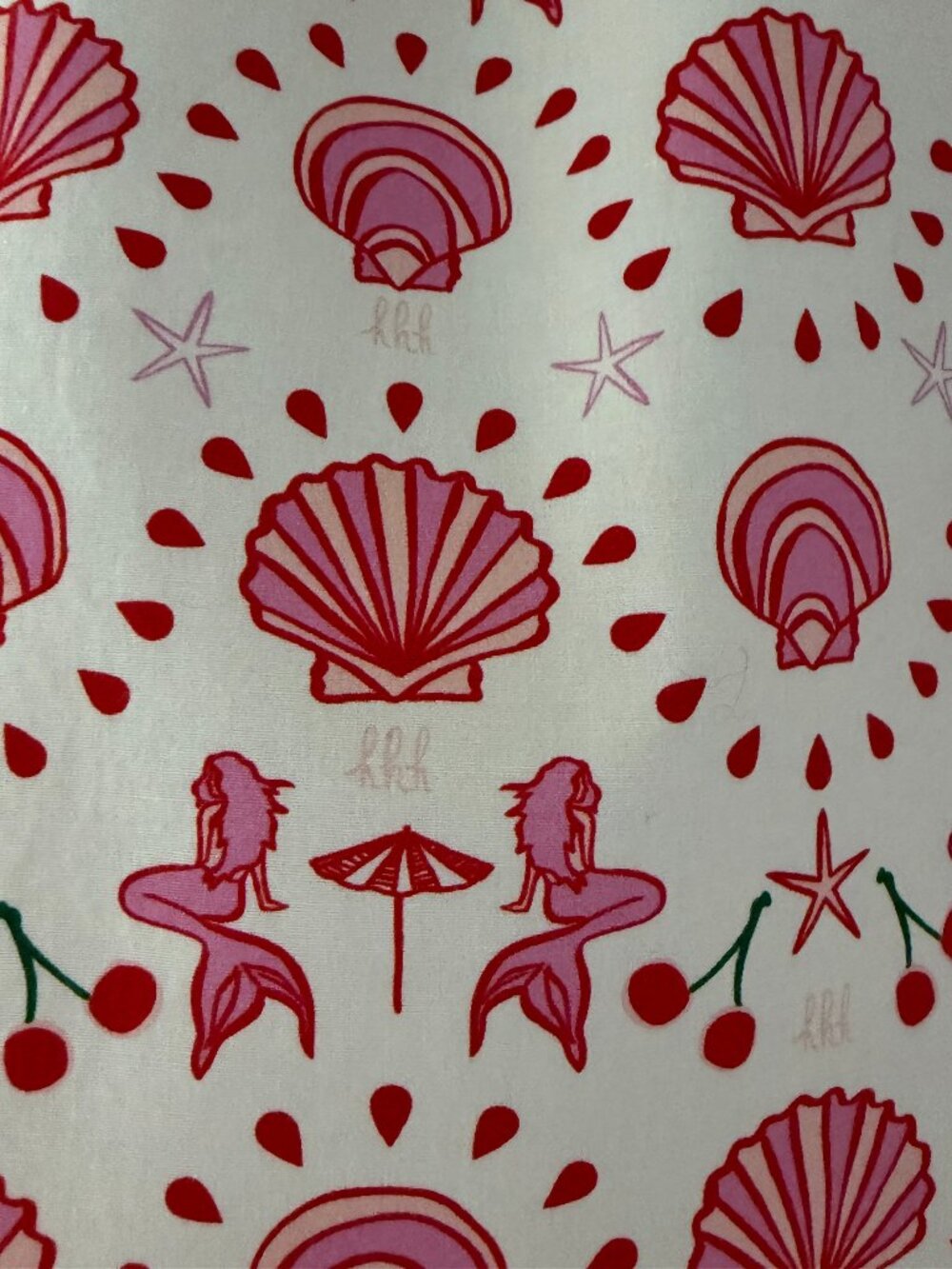 Hill House Home Athena Nap cotton mini shirred Dress Sz XS mermaids/shells - Picture 8 of 11